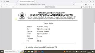 Fitur Upload PDF dan Invisible TTE pada Menu Registrasi Naskah Keluar [upl. by Ahsertal]