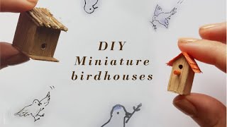 How to make a miniature birdhouse  two different scales Easy DIY tutorial [upl. by Nylimaj]