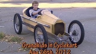 Grandkids in Cyclekart 08 26 2012 [upl. by Fanni349]