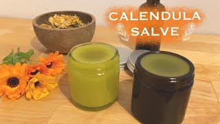 Homemade CALENDULA SALVE recipe  Bálsamo de CALENDULA [upl. by Munniks]