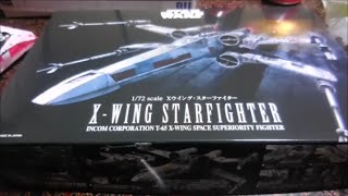 Bandai Star Wars XWing fighter plastic model unboxing [upl. by Hsirehc]