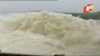 12 Gates Of Hirakud Dam Open As Water Level Rises In Reservoir [upl. by Lantha563]