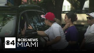 Campaign staff aggressively attempt to make lastminute pleas to Florida voters at polling sites [upl. by Noiemad]