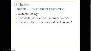 AP Human Geography  Cultural Ecology  Human Environment Interaction [upl. by Nyleahs504]