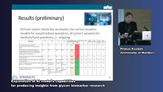 Primoz Kocbek  Exploration of AI model’s capabilities for producing insights from glycan biomarkers [upl. by Omarr377]