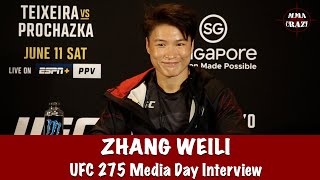 Weili Zhang Predicts 1st Round finish on Joanna Jedrzejczyk at UFC 275 [upl. by Dorise]