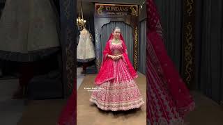 From kundans Bridal Couture Chandni Chowk Delhi best bridal lehenga collection ❤️ wedding lehenga [upl. by Enitsirhc]