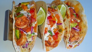 Easy Shrimp Tacos  How To Make Shrimp Tacos [upl. by Cuda]