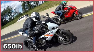 2020 BMW S1000RR SPANKS Ducati Panigale V4s  V4 R TAKES REVENGE [upl. by Chaffin]