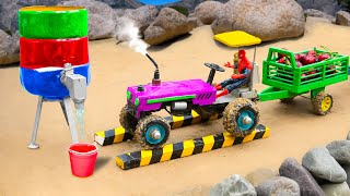 Diy tractor mini service station science project  Free car wash service for farm sunfarming7533 [upl. by Rahas]