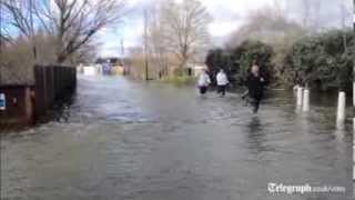 Flooding at Penton Park static home site in Chertsey [upl. by Olrak39]