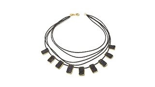 Rarities 5Strand Black Spinel and Black Drusy Necklace [upl. by Krystal102]