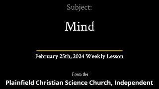 February 25th 2024 Weekly Lesson — Mind [upl. by Nie]