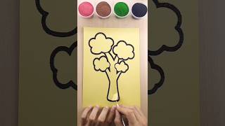 Sand painting Tree art sandart shorts kids coloring [upl. by Norwood913]