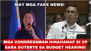 VICE PRESIDENT SARA DUTERTE HINAHANAP SA CONGRESS HINDI SINIPOT ANG BUDGET HEARING [upl. by Nylesaj]