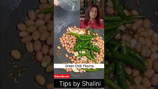 Green chilli thecha shortsfeed youtubeshort [upl. by Sehcaep]