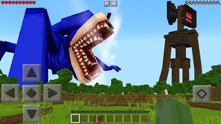 I Found NEW SHIN SONIC vs SIREN HEAD in Minecraft Pocket Edition [upl. by Thorpe]