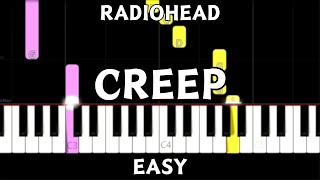 Creep  Radiohead Easy Piano Tutorial [upl. by Bruno]