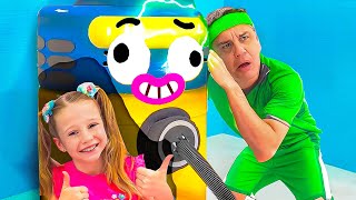 Nastya and Dad play with Robot Vacuum Cleaner  Video series for kids [upl. by Tansy543]