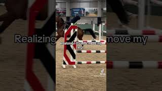 My showjumping fail 🫣 fracturedtibia horsefall equestrianculture equestrian equestrianjourney [upl. by Nykal]