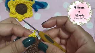 Flor Girasol Sunflower a crochet paso a paso flores de frida [upl. by Walli]