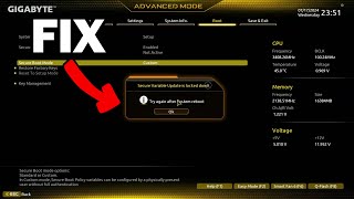 Fixing quotSecure Variable Update is Locked Downquot with QFlash Plus on Gigabyte Motherboard BIOS [upl. by Jonette]