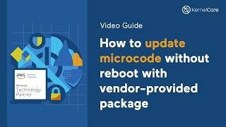 How to update microcode without reboot with vendorprovided package [upl. by Epillihp]