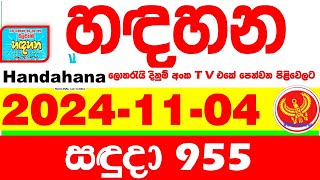 Handahana 955 20241104 Today NLB Lottery Result අද හඳහන දිනුම් ප්‍රතිඵල අංක Lotherai 0955 hadahana [upl. by Ybrik]