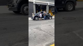 Part 1 TowTruck Rage FightSmashes Parked Cars in Brooklyn NY  fighting viralvideo shorts [upl. by Yespmed]