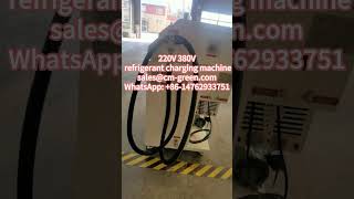 automatic refrigerant charging station R134a R410A ac gas charging machine recharge equipment [upl. by Borroff21]