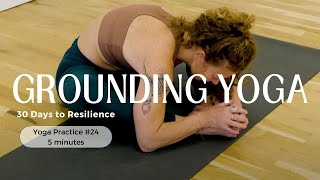 Grounding yoga practice  Session 24  5 minutes  Skandasana slow mandala flow [upl. by Aihsyla]