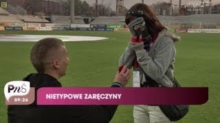 Oświadczyny na stadionie Górnika Zabrze [upl. by Biebel]