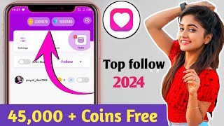 Top follow app  top follow app free coins hack  top follow free promocode [upl. by Ytirev978]