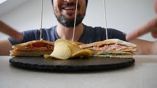 ASMR Eating Sounds – Club Sandwich  Chips [upl. by Marris]