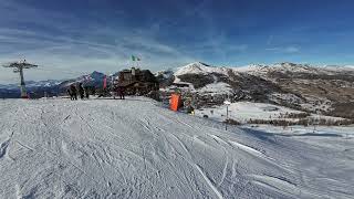 First day at Sestriere amp Pragelato  ski slopes Vialattea [upl. by Fortune]