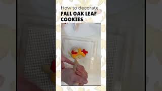 YOU DONT Want to Miss this Fall Oak Leaf Cookie Tutorial 🐿️🍂 [upl. by Nevai]