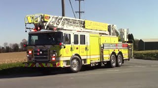 East Brandywine Fire Company Ladder 49 and Engine 495 Responding [upl. by Grant935]