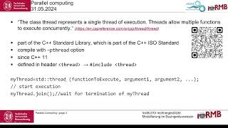 Parallel Computing Lecture 8 threads and openMP [upl. by Leinehtan]