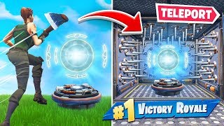 TRAPPING Enemies in NEW TELEPORTS In Fortnite Battle Royale [upl. by Hploda]