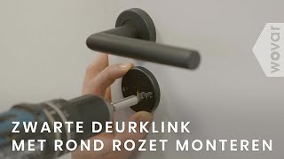 Deurkruk op rond rozet monteren  Deurkruk plaatsen [upl. by Venita802]