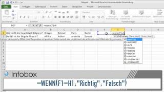 Excel 2010 Mit Excel ein Multiple ChoiceQuiz erstellen [upl. by Uria]