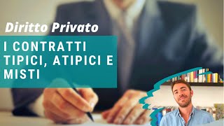 Diritto privato contratti tipici atipici e misti [upl. by Gareth]