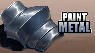 How to paint METAL  Digital Photoshop Tutorial [upl. by Hillman311]