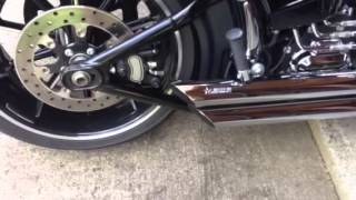 Harley Breakout Freedom Performance Admendment Side Slash Exhaust [upl. by Avrenim]