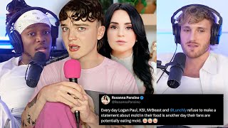 rosanna pansino CALLED OUT by ksi amp logan paul [upl. by Ecirtram238]