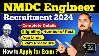 NMDC Engineer Vacancy 2024 ⚙️Complete Notification📄Eligibility ✅and Application Details Explained 🔍 [upl. by Theodora140]