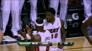 Haslem becomes Heat AllTime Rebounder [upl. by Nnywg]