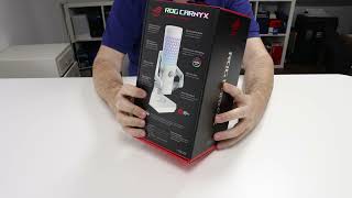 ASUS ROG Carnyx condenser microphone unboxing [upl. by Horick198]