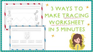 ✨ 3 Ways To Make A TracingHandwriting Worksheet In 5 Minutes ✨Super Easy [upl. by Ylsew]