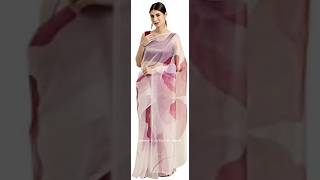 Womanista Organza Floral Print Saree with Blouse Piece [upl. by Sirahs]